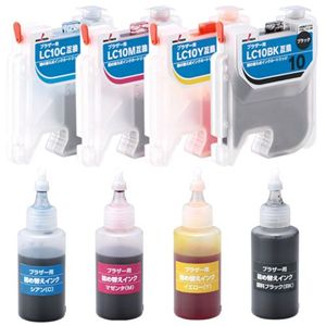 G&G INNOTECH 詰め替えインクカートリッジセット SRB-LC10-4PS