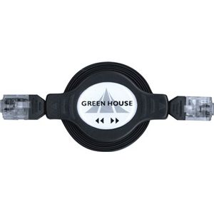 グリーンハウス 携帯用 超スリムLANケーブル(1.2m/ブラック) GH-CBM-LAN