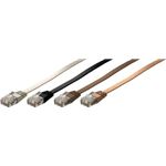 グリーンハウス スーパーフラット Gigabit(カテゴリー6) LANケーブル(ストレート/3m/ブラウン) GH-CBESF6-3MBW