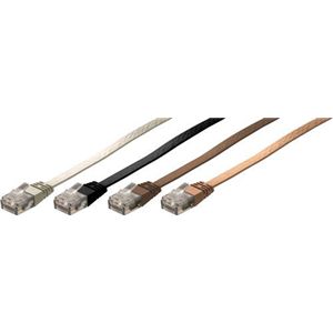 グリーンハウス スーパーフラット Gigabit(カテゴリー6) LANケーブル(ストレート/10m/ブラウン) GH-CBESF6-10MBW