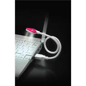 グリーンハウス USB接続ハート型LEDライト ルビーピンク GH-LED3HTM