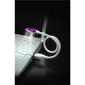 グリーンハウス USB接続ハート型LEDライト アメジストパープル GH-LED3HTV