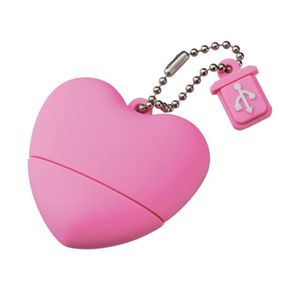 グリーンハウス ハート型USBフラッシュメモリ 2GB スイートピンク GH-UFD2GHTP