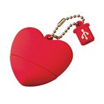 グリーンハウス ハート型USBフラッシュメモリ 2GB レッド GH-UFD2GHTR