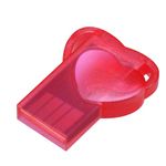 グリーンハウス ハート型microSDカードリーダー GH-CRMR1-HTP