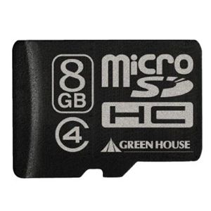 グリーンハウス Class4対応マイクロSDHCカード 8GB 1年保証 SDアダプタ無し GH-SDMRHC8G4C