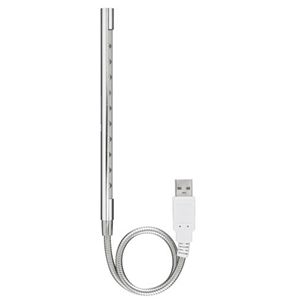 グリーンハウス LED10個搭載USB接続ライト シルバー GH-LED10FLS