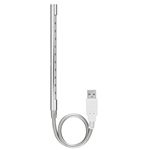 グリーンハウス LED10個搭載USB接続ライト シルバー GH-LED10FLS