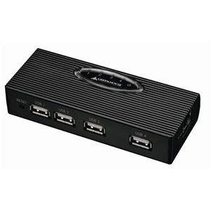 グリーンハウス 4ポート搭載ネットワークUSBハブ GH-USNH4P