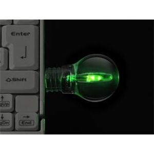 グリーンハウス 豆電球型USBフラッシュメモリ 2GB グリーン GH-UFD2GDQG