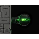 グリーンハウス 豆電球型USBフラッシュメモリ 2GB グリーン GH-UFD2GDQG