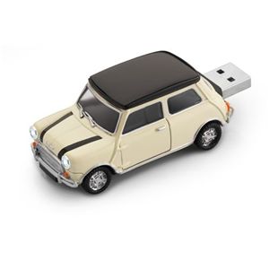 グリーンハウス USBフラッシュメモリ 4GB (MINI Cooper アイボリ-) UFDMC-4GW - 拡大画像