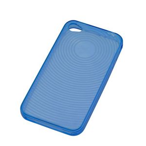 グリーンハウス iphone4用TPUケース クリアブルー GH-CA-IP4CSB