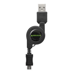 グリーンハウス Xperia用microUSB充電ケーブル GH-USB-MCBK