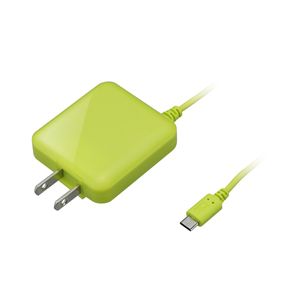 グリーンハウス AC/MicroUSB充電ケーブル グリーン GH-AC-MBG