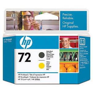 日本HP HP72 プリントヘッド マットブラック/イエロー C9384A