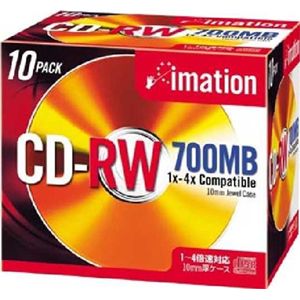 イメーション データ用書換型 CD-RW 700MB(4倍速対応)10枚パック CDRW80AX10S