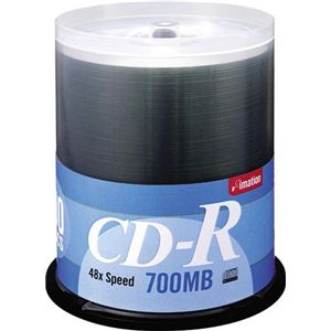 イメーション データ用追記型 CD-R 700MB(48倍速対応/スピンドル/シルバー)100枚パック CDR80ZBSRX100SP