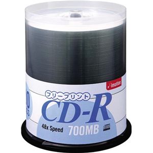 イメーション データ用追記型 CD-R 700MB(48倍速対応/スピンドル/ホワイトプリンタブル)100枚パック CDR80ZPWRX100SP