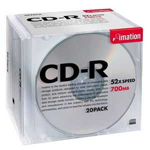 イメーション データ用追記型 CD-R 700MB(52倍速対応/シルバー)20枚パック CDR80BSBX20P