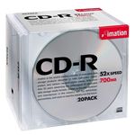 イメーション データ用追記型 CD-R 700MB(52倍速対応/シルバー)20枚パック CDR80BSBX20P