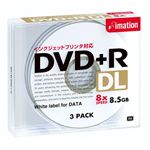 イメーション データ用追記型 DVD+R DL 8.5GB 2層(8倍速対応/フリープリントホワイトレーベル/10mmジュエルケース)3枚パック DVD+R8.5PWCX3J