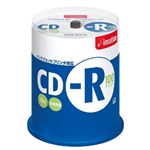 イメーション 700MB/52x インクジェットプリンタ対応ホワイト スピンドルケース100枚入 CDR80PWBX100SL