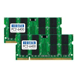 アイ・オー・データ機器 PC2-6400(DDR2-800)対応 200ピン S.O.DIMM 2GBx2 SDX800-2GX2