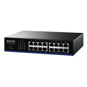 アイ・オー・データ機器 EEE省電力機能搭載 100BASE-TX/10BASE-T 対応 16ポートスイッチングハブ ブラック ETX-ESH16NBK