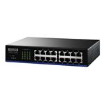 アイ・オー・データ機器 EEE省電力機能搭載 100BASE-TX/10BASE-T 対応 16ポートスイッチングハブ ブラック ETX-ESH16NBK