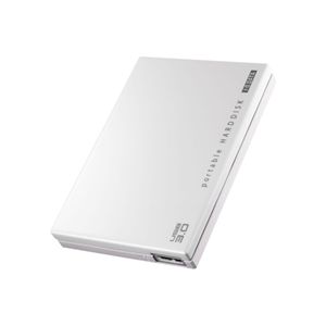 アイ・オー・データ機器 USB 3.0対応 ポータブルHDD「超高速カクうす」 ホワイト×シルキーグレー 1TB HDPC-UT1.0W
