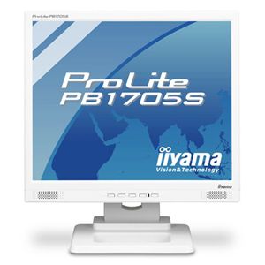 イーヤマ <ProLite>17インチ硬化ガラス保護パネル搭載TFTモニタ PB1705S (1280×1024/D-Sub15Pin/HDCP対応DVI/S-スピーカー/ホワイト) PLPB1705S-W1