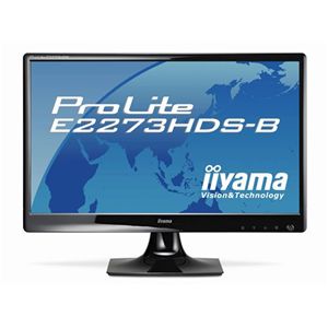 イーヤマ <ProLite>21.5インチワイドTFTモニタ E2273HD-B(1920x1080/D-Sub15Pin/HDCP対応DVI/HDMI/S-スピーカー/ブラック) PLE2273HDS-B1