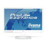 イーヤマ <ProLite>21.5インチワイドTFTモニタ E2273HD(1920x1080/D-Sub15Pin/HDCP対応DVI/HDMI/S-スピーカー/ホワイト) PLE2273HDS-W1