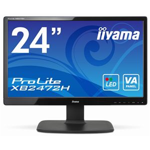 イーヤマ <ProLite>24インチワイドTFTモニタ XB2472H(1920x1080/D-Sub15Pin/HDCP対応DVI/HDMI/ブラック) PLXB2472H-GB2
