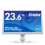 イーヤマ <ProLite>23.6インチワイドTFTモニタ B2480HS-W1(1920x1080/D-Sub15Pin/HDCP対応DVI/HDMI/S-スピーカー/ホワイト) B2480HS-W1