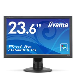 イーヤマ <ProLite>23.6インチワイドTFTモニタ B2480HS-B1(1920x1080/D-Sub15Pin/HDCP対応DVI/HDMI/S-スピーカー/ブラック) B2480HS-B1