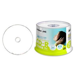 日本ビクター CD-R INK ワイドホワイト スピンドル CD-R80SPF50