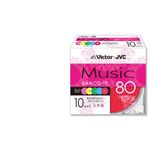 日本ビクター 音楽用追記型 CD-R 80分(カラーMIX)10枚パック CD-A80XR10