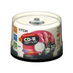 TDK データ用追記型 CD-R 700MB(32倍速対応/スピンドル/ホワイトプリンタブル)50枚パック CD-R80EWX50PS