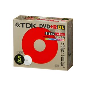 TDK TDK DVD+R 【台湾製】 片面2層(8.5GB) 2.4?8倍速 インクジェットプリンタ対応(ホワイト) 10mmケース入り 5枚 D+R85PWB5S