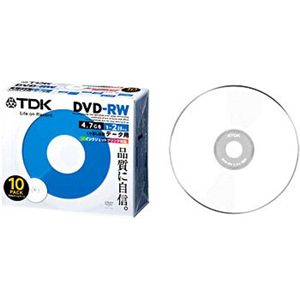 TDK データ用書換型 DVD-RW 4.7GB(2倍速対応/プリンタブル/ホワイト)10枚パック DRW47PA10S
