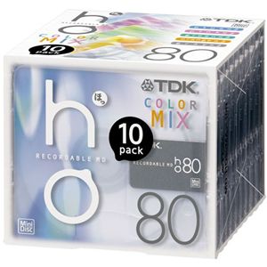 TDK <HO>音楽用 MD 80分(カラーMIX)10枚パック MD-HO80MAX10N