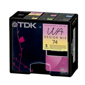 TDK MDディスク WAシリーズ 74分 デザインミックス 5枚パック MD-WA74MX5N