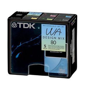 TDK MDディスク WAシリーズ 80分 デザインミックス 5枚パック MD-WA80MX5N