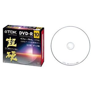 TDK DVD-R PCデータ用 4.7GB 1-16X 超硬 インクジェットプリンタ対応ホワイトワイドレーベル 10枚パック DR47HCPWC10A