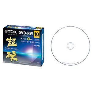 TDK DVD-RW PCデータ用 4.7GB 4X 超硬 インクジェットプリンタ対応ホワイト 5mmケースX10枚 DRW47HCPWB10A