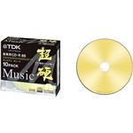 TDK 録音用CD-R 超硬 80分 インクジェットプリンタ対応ゴールドワイド 5mmケース入X10枚 CD-RHC80PWGX10A
