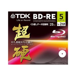TDK データ用 書き換え型ブルーレイディスク 25GB 1-2倍速対応 超硬 ワイドプリント仕様ホワイト 5枚パック BED25HCPWA5A