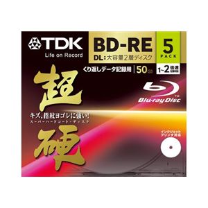 TDK データ用 書き換え型ブルーレイディスク 50GB 1-2倍速対応 超硬 ワイドプリント仕様ホワイト 5枚パック BED50HCPWA5A